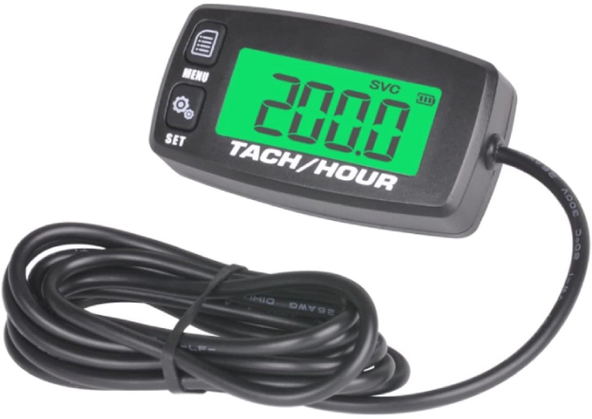 Multifunctionele Urenmeter en Toerenteller voor Motoren en Tuinmachines