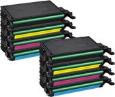 PlatinumSerie® set 8 toner XXL alternatief voor Samsung CLP-620 cyaan magenta yellow black