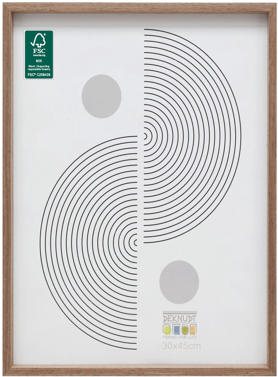 Deknudt Frames fotolijst - bruine houtkleur - strak - hout - FSC Mix - 30x45