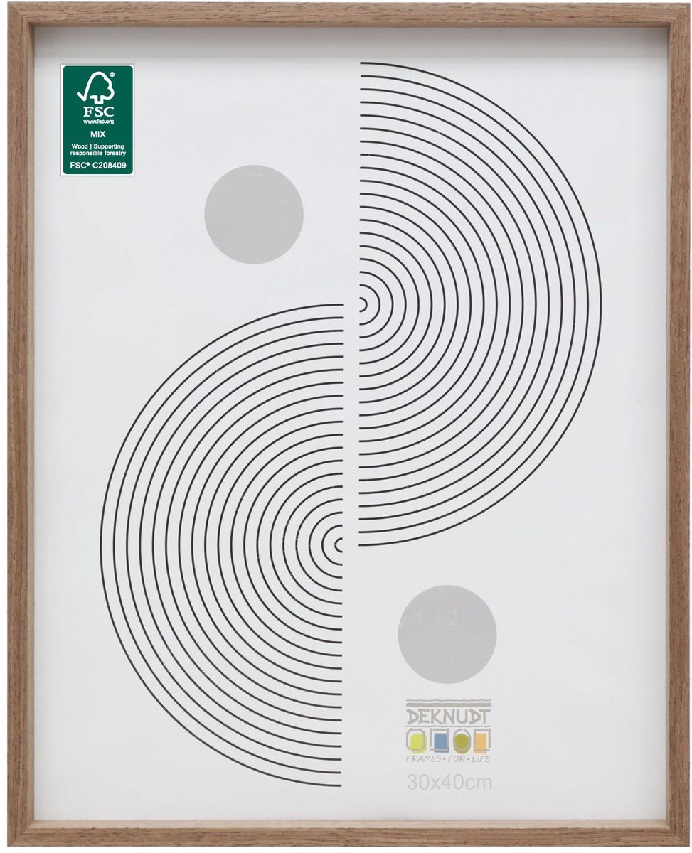 Deknudt Frames fotolijst - bruine houtkleur - strak - hout - FSC Mix - 30x40