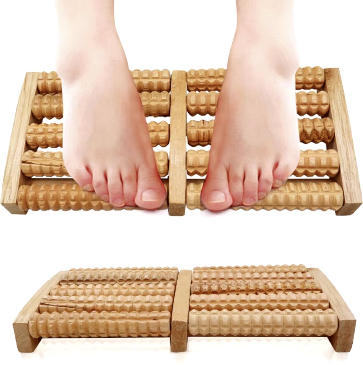 Houten Voetmassage Roller - Plus Massageolie - Massage - Houten - €23,56