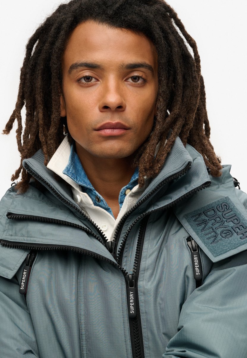 Superdry Mountain Windbreaker met capuchon Heren Blauw