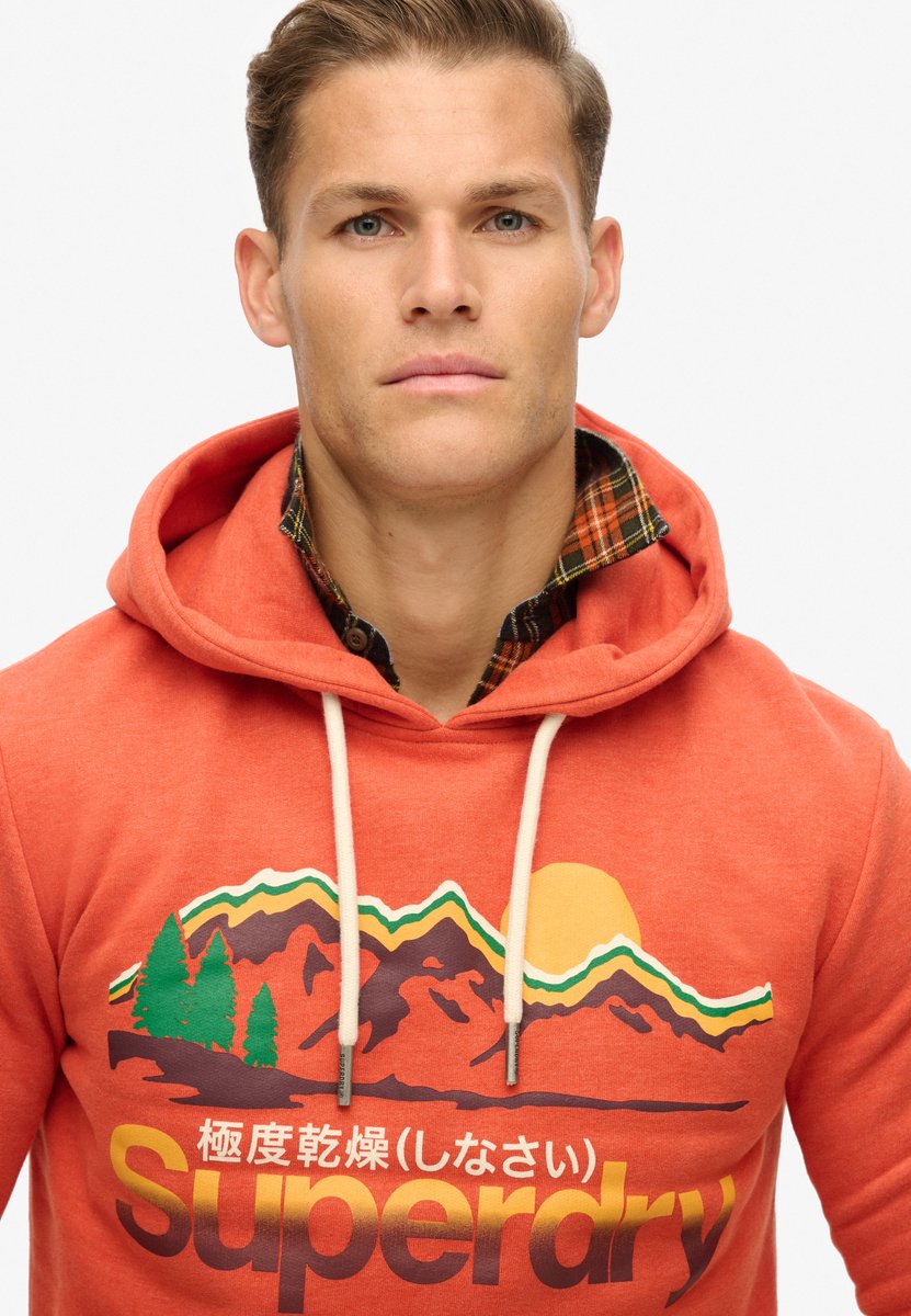 Superdry Great Outdoors hoodie met afbeelding Heren Hoodies Oranje
