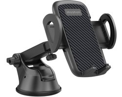 imoshion Telefoonhouder Auto 2-in-1 met Zuignap voor Dashboard en Raam - GSM Houder - Telefoonhouders Auto - Universeel en Verstelbaar - Zwart