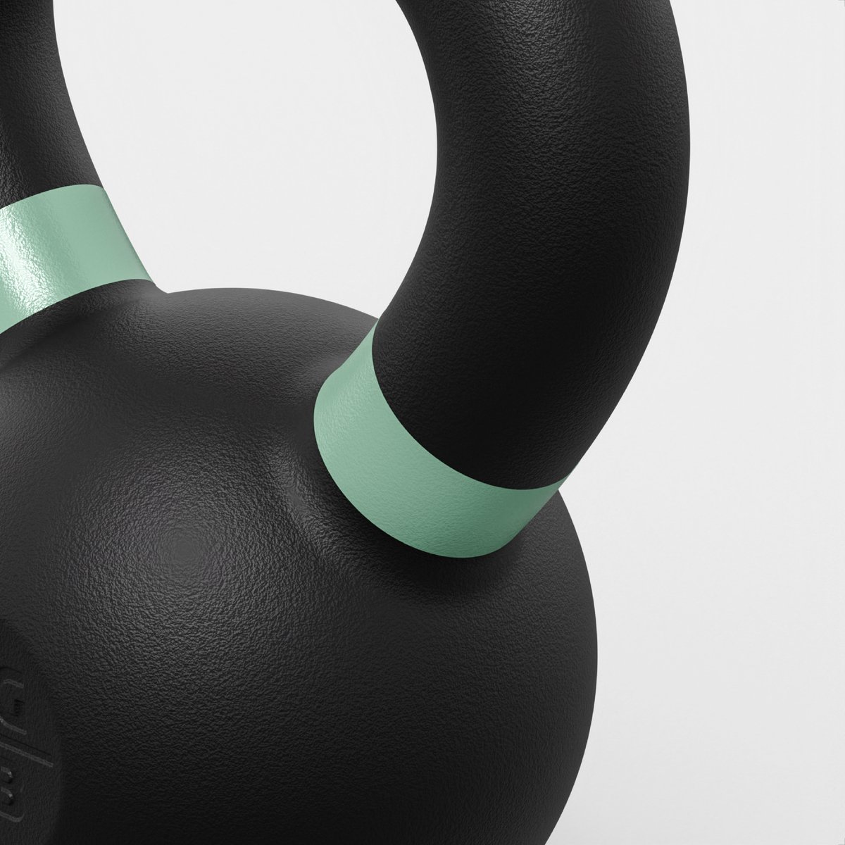 ZEUZ Kettlebell 4 KG – Gewichten voor Fitness & CrossFit - Conditie & Krachttraining – Gietijzer – Lichtgroen – foto 4