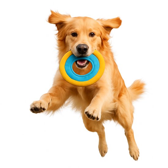 Vacht Vreugde Frisbee Hond Ø23cm – Zacht, Drijvend & Flexibel Dog Frisbee – Sterk Honden Speelgoed voor Gooien, Trekken & Water - Frisbee Ring Veilig voor Tanden – Frisbee Hondenspeelgoed