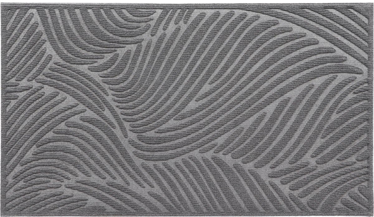 Luance Deurmat Vague - donkergrijs - rubber - rechthoek - 75 x 44 cm - schoonloopmat- buiten