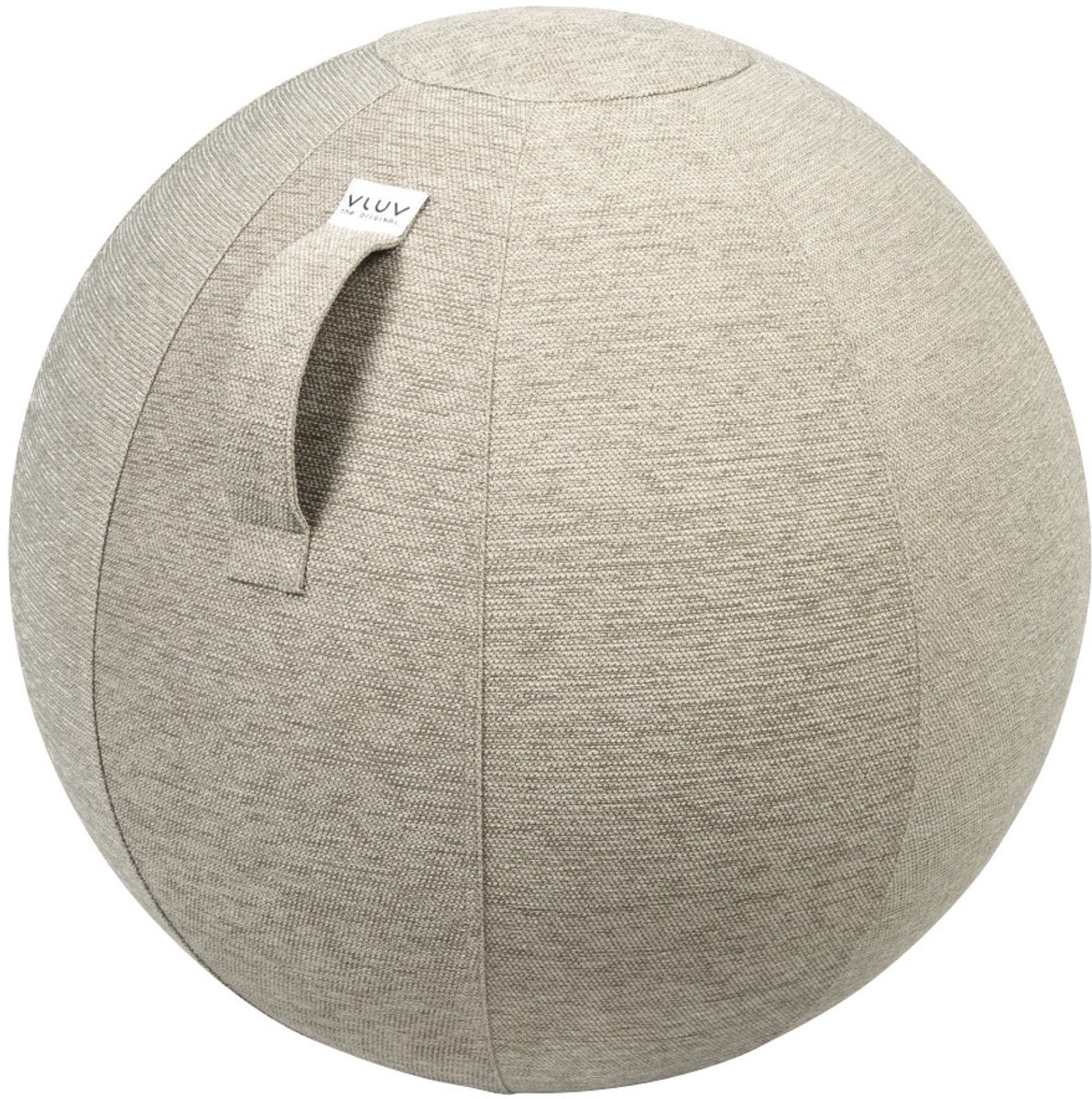 Vluv STOV - zitbal met hoes - voor kantoor en thuis - ergonomisch - yoga- en zwangerschapsbal - 60-65 cm - pebble