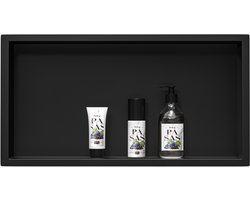 Via Fectio® Inbouwnis - Inbouwnis Badkamer - 30x60x10 cm - Mat Zwart