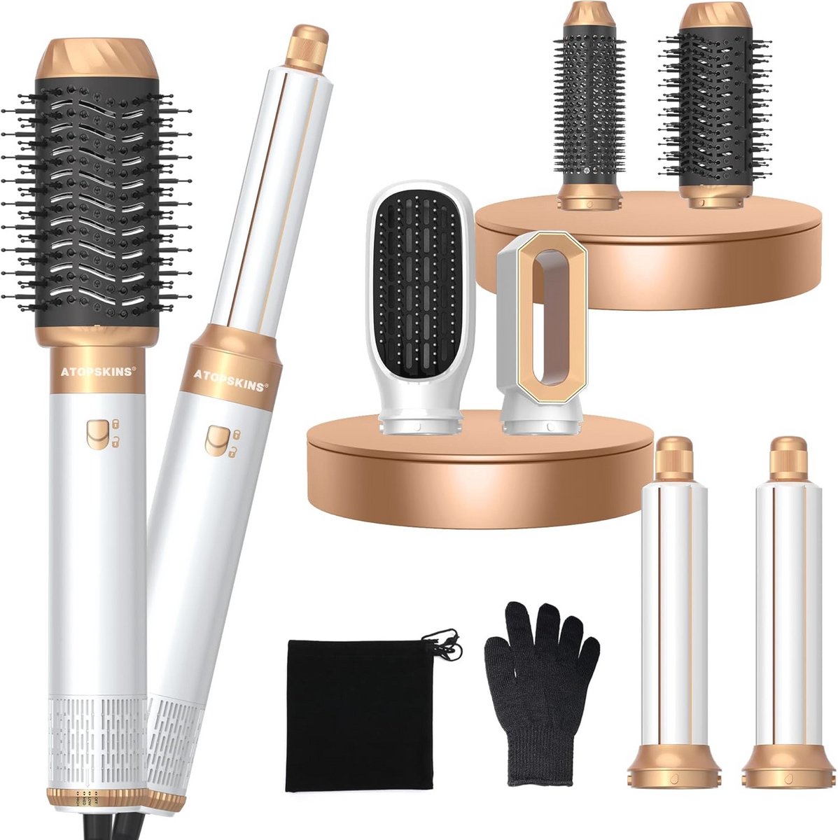 6-in-1 Airstyler met Blaasborstel en Haarstyler voor Volume en Krullen
