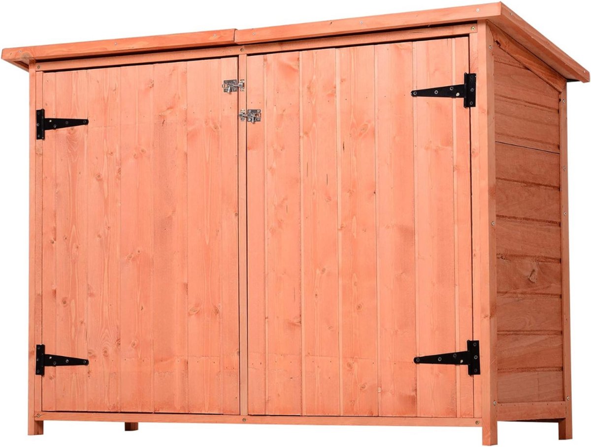Zylo® Tuinberging Hout - Tuinhuis Hout - Tuinkast Hout - Natuurlijk - 128cm x 50cm x 90cm