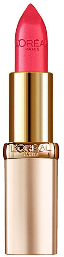 Gouden huls met een felroze lipstick punt.