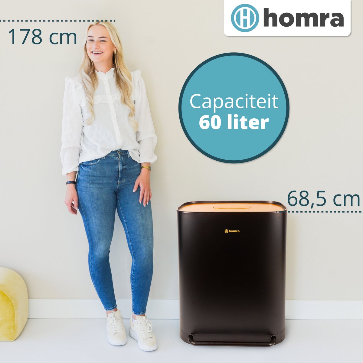 Homra Rockx Prullenbak 2 vakken - 60 Liter - Duo Pedaalemmer 2X30L met Geurfilter - RVS Afvalscheidingsprullenbak 2 Vakken - Recycle Afvalbak - Grijs Homra Rockx Prullenbak 2 vakken - 60 Liter - Duo Pedaalemmer 2X30L met Geurfilter - RVS Afvalscheidingsprullenbak 2 Vakken - Recycle Afvalbak - Grijs