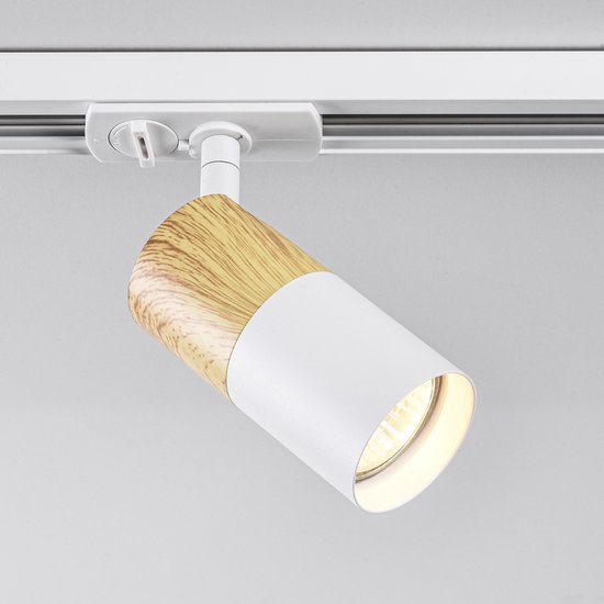 Foto: Ledvion led railverlichting 2m 5 railspots wit dimbaar gu10 fitting 1 fase railarmatuur railverlichtingsarmatuur railspot armatuur