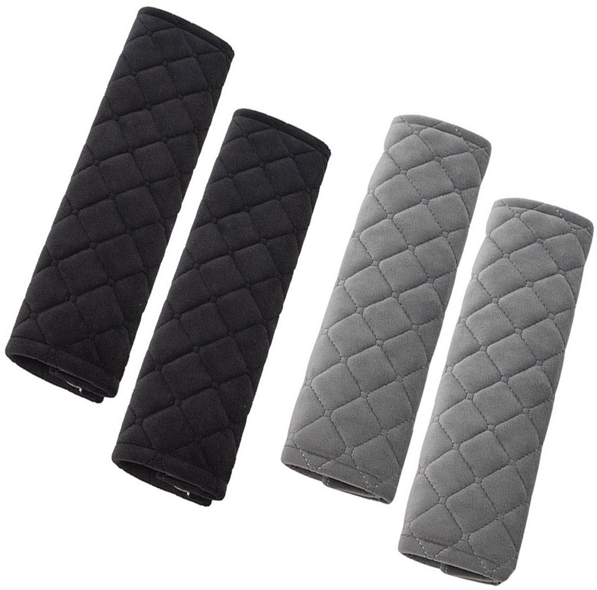Knaak Gordelhoezen - 4 Stuks - Zwart / Grijs