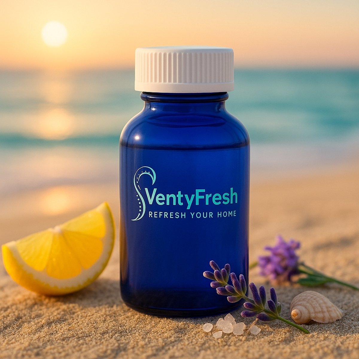 VentyFresh Sea Breeze Geurolie Navulling 100 ml – Frisse Zeelucht voor Thuis en op kantoor - Luxe geurbeleving voor geurverspreiders (Stand-alone of via ventilatiesysteem D)