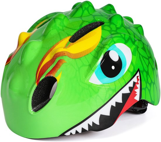 Fietshelm Kind Lichtgroen - Kinderhelm Dino XS 46 - 51cm Kinderfietshelm