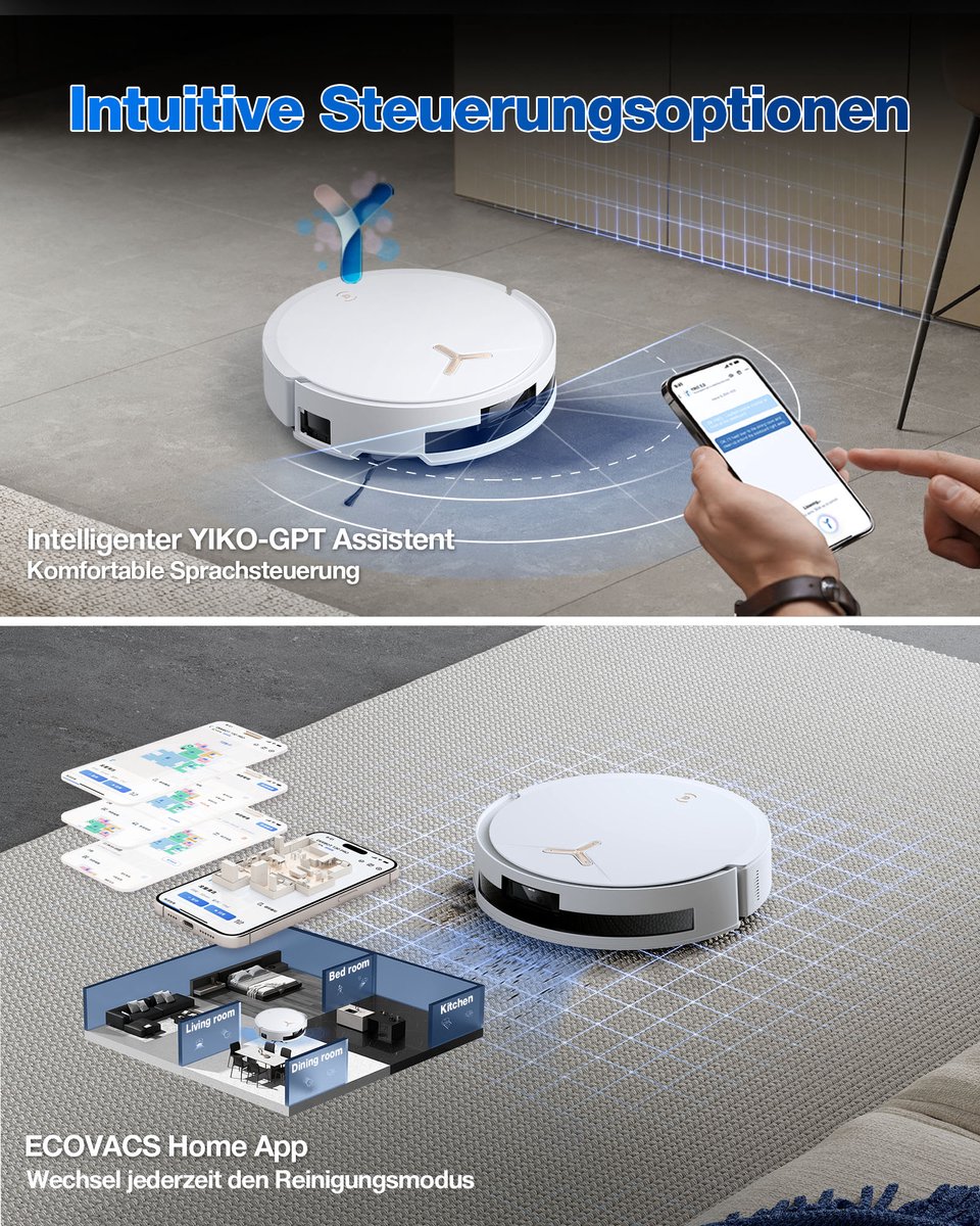 ECOVACS Deebot T50 Max Pro Omni Robotstofzuiger Wit - afbeelding 3