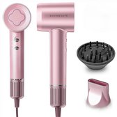 Sansbeauté® Föhn met Diffuser – Krullen – 110.000RPM - Ionische Haardroger met Borstel - 3 Standen - 3 Opzetstukken – Reisföhn - Coolshot – Haarföhn met Diffuser – Hair Dryer - 2000W - EssentiaPRO®