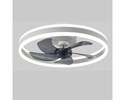 Plafondventilator - Ventilator Lamp - Ventilator met Verlichting - LED Verlichting - Wit - Dimbaar - 6 Snelheden