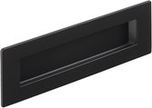 SOTECH Komgreep EL-11 150 x 50 mm zwart mat (dubbel gepoedercoat) Inlaatgreep van echt roestvrij staal Meubelgreep voor nis