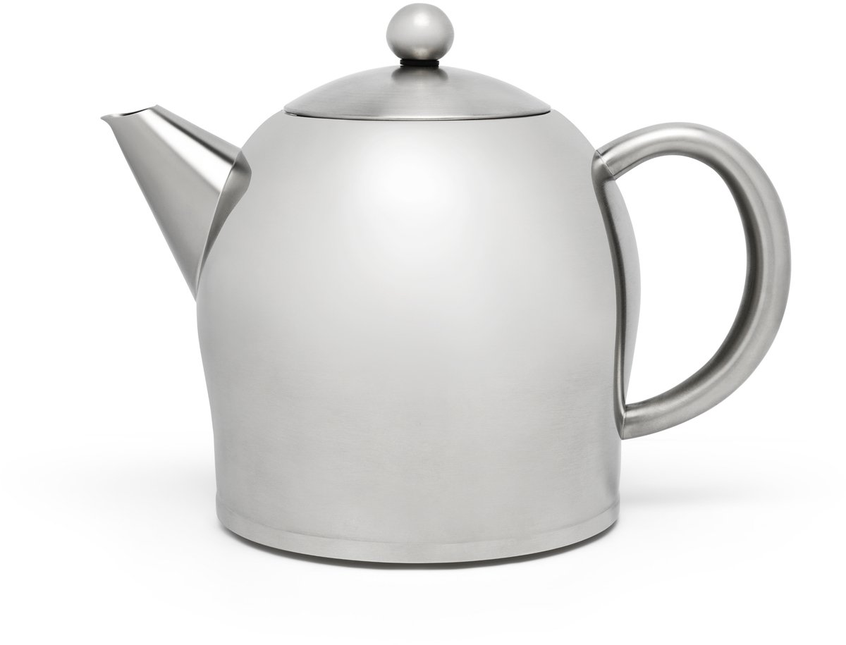 Bol.com Bredemeijer - Theepot dubbelwandig theepot Minuet Santhee - 1 liter - RVS - Mat aanbieding