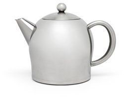 Bredemeijer - Theepot dubbelwandig theepot Minuet Santhee - 1 liter - RVS - Mat