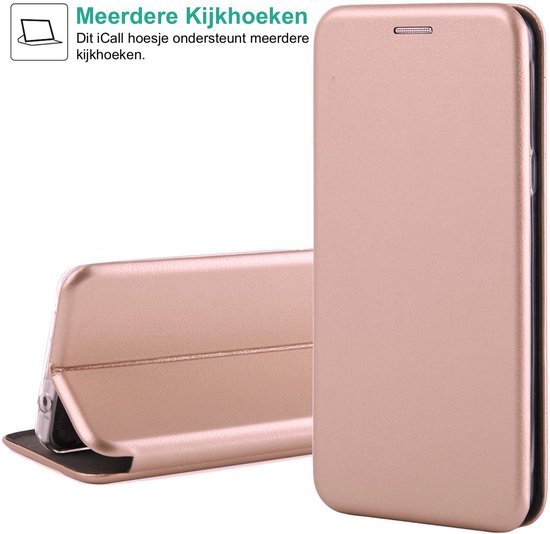 Coque pour Samsung Galaxy S25 - Protection d'écran de confidentialité intégrale en Glas - Étui portefeuille or rose