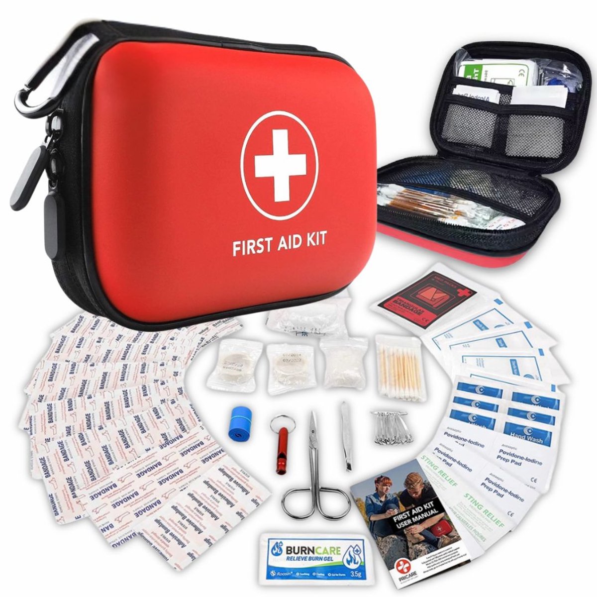 Livewell 104-Delige EHBO kit voor onderweg – Verbanddoos - Waterafstotend – Auto verbanddoos - Reis EHBO kit - Eerste hulp kit - Pleisters - ongevallen kit - First aid kit - Vakantie verbanddoos - Fiets EHBO kit op Prijzenvolger.com