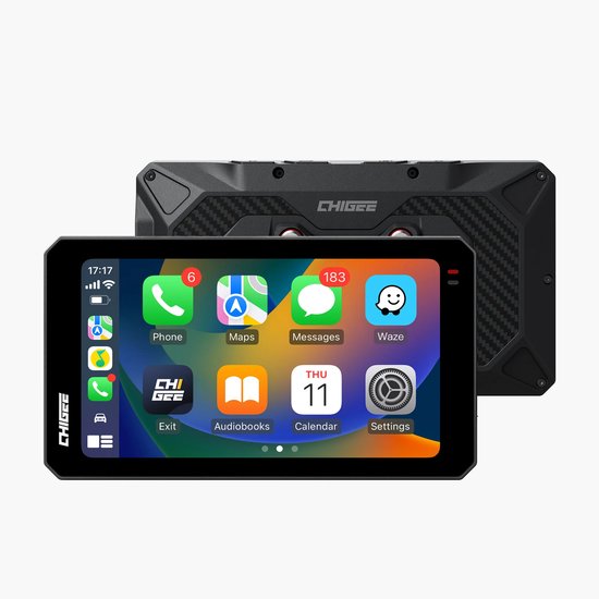 Motorfiets multimediasysteem CHIGEE AIO-6 Max 6″ scherm 2000 nits IP69 waterdicht Bluetooth 5.0 GPS