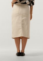 Object Objellen Mw Midi Twill Skirt Rokken Dames - Zand - Maat XS
