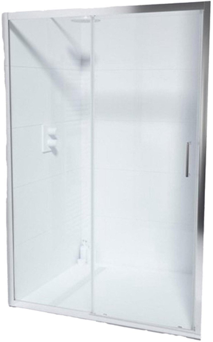 FugaFlow ID06 Quick Fit Schuifdeur - 130x190cm - 6mm veiligheidsglas - alu profiel - anti kalk - chroom