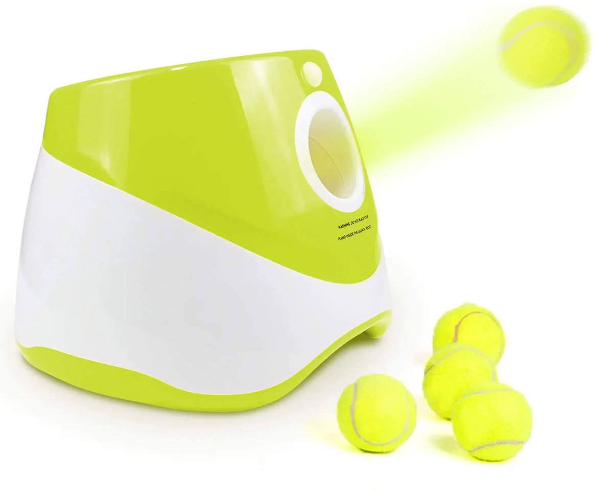 Honden Ballenwerper – Automatische Ballenschieter – Tennisballen Hondenspeelgoed – Inclusief lader en ballen! – Intelligentie Hondenspeelgoed