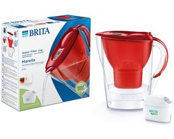 BRITA Waterfilterkan Marella Cool 2.4L Rood inclusief 1 MAXTRA PRO waterfilterpatroon Single Unit
