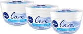 NIVEA Care Bodycrème - Crème Voor gezicht, handen en lichaam - 24 uur lang intensieve voeding - Voordeelverpakking: 3 x 100 ml