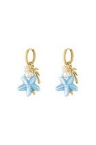 Boucles d'oreilles Palms bleues