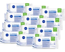 NIVEA Reinigingsdoekjes Mini Verfrissend - Gezichtsreiniging - Make-up Remover - Vakantie mini's -…