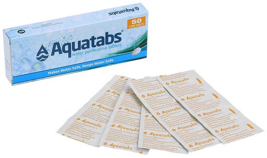 Comprimés de purification d'eau Aquatabs | 1 x 50 pièces