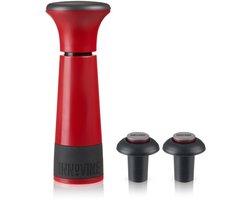 Innovine™ Vacuum Pump Wine Saver in Raspberry - Wijnpomp met 2 stoppers
