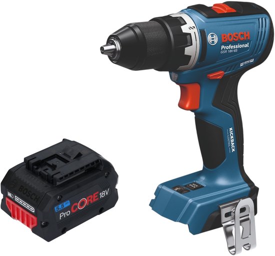Bosch GSB 18V-65 Professionele accu klopboormachine 18 V 65 Nm borstelloos + 1x ProCORE oplaadbare accu 5,5 Ah - zonder oplader