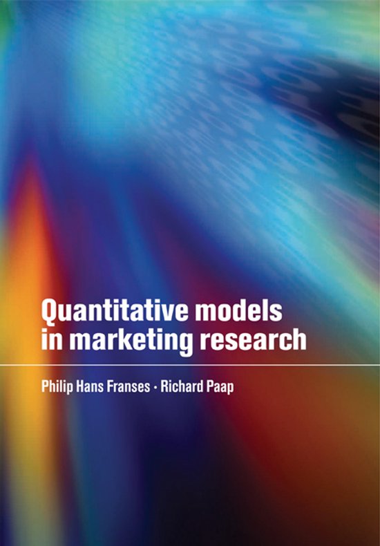 Quantitative Models in Marketing Research - cover