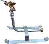 Chariot trépied de pulvérisation, acier, galvanisé, 3/4 " avec pulvérisateur sectoriel Vyr 60 laiton rayon max 15 mètres