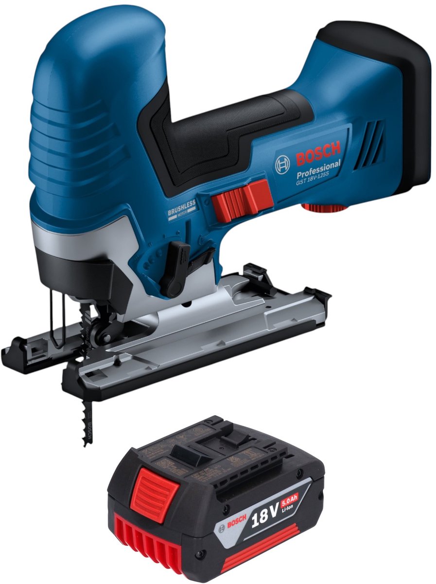 Bosch GST 18V-125 S Professionele accudecoupeerzaag 18 V 125 mm borstelloos + 1x accu 5.0 Ah - zonder oplader