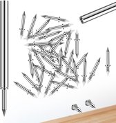 Selyse 100 stuks holle klinknagels, 9 x 9 mm, schacht, dubbele kop, ronde klinknagels, metalen klinknagels voor doe-het-zelf handwerk, leer, vervangende klinknagels (antiek brons