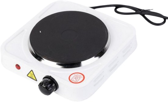 Plaque de cuisson électrique - Réchaud électrique - Mini réchaud portable - Protection contre la surchauffe - 1 brûleur - 1000 W