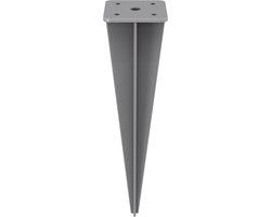 Furnstar GSA001 Grondanker voor Staande Palen van Zijluifels – Grijs – 46 cm Hoog Furnstar Grondankerset – Voor Aluminium Zijmarkiezen – Incl. Schroeven en Houder