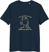 T-shirt sarcastique à Humour pince-sans-rire - Motif grenouille et citation - Unisexe - Blauw - Taille S