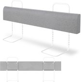 Bedhekje - Verstelbaar - Bedhek - Extra Lang 150 cm - Universeel - Gemakkelijke installatie - Bedhek Babybed - Valbeveiliging - 5-niveaus Hoogteverstelbaar Valveilig Bedhek- Grijs