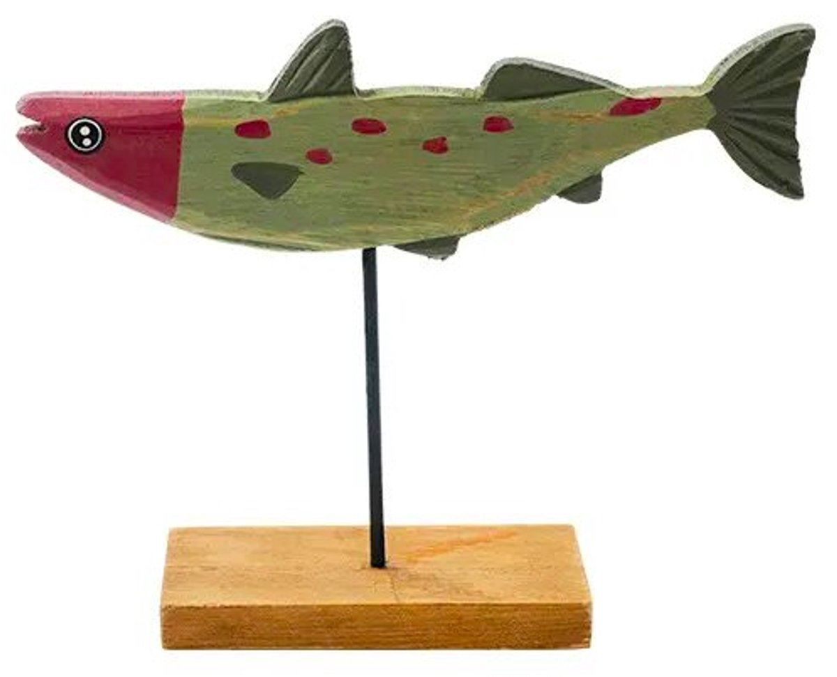 Nordic Design: Houten vis op standaard - Model 5