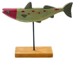 Nordic Design: Houten vis op standaard - Model 5